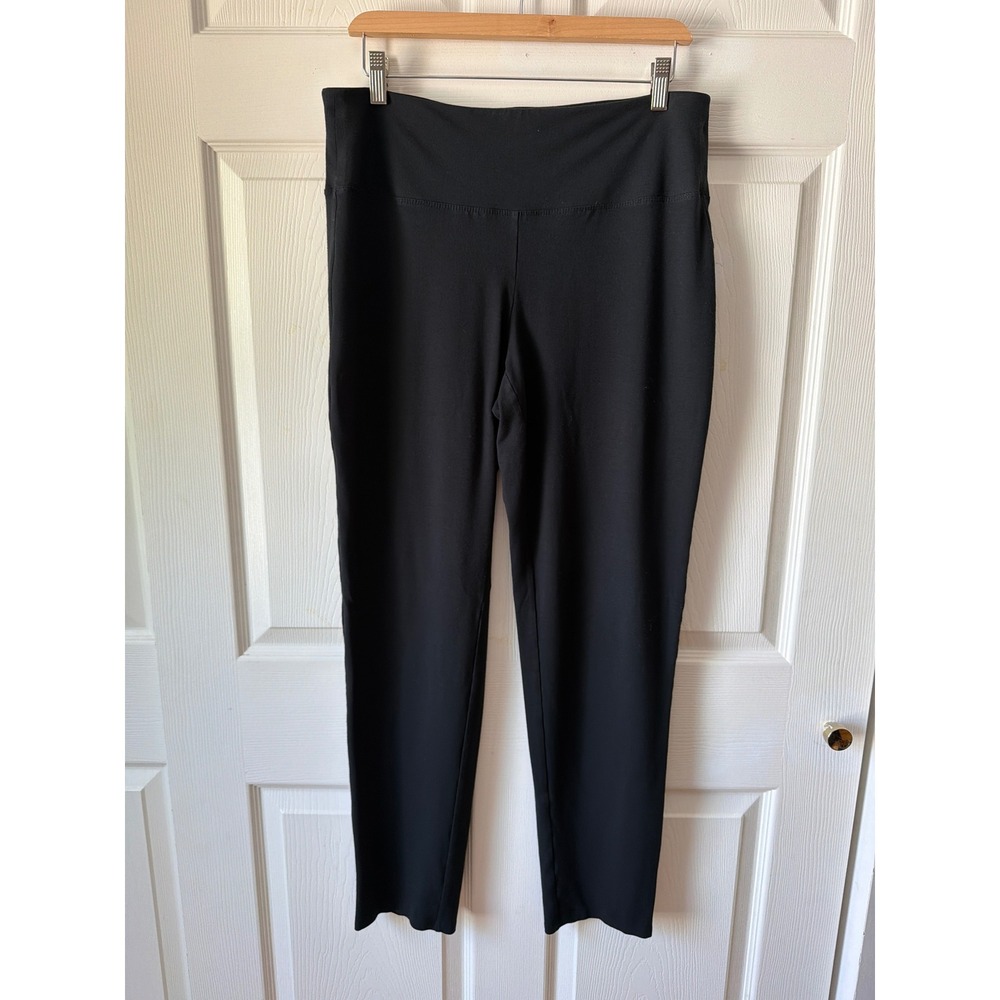 J. Jill Wearever Slim Leg Pull On Pants M Black Smooth Fit Stretch Professional